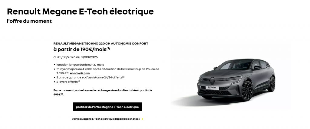RENAULT MEGANE E-TECH EVOLUTION 130 CH AUTONOMIE URBAINE AC7